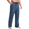 imageG Gradual Mens Yoga Sweatpants Soft Lounge Casual Pants Open Bottom Stretchy Athletic Sweat Pants with PocketsSlate Blue