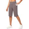 imageG Gradual Womens Bermuda Long Shorts 14quot Knee Length Capris with Pockets High Waisted Athletic Casual Shorts for WomenTaupe