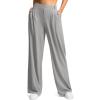 imageG Gradual Womens Wide Leg Pants High Waisted Waffle Knit Business Casual Slacks 2025 Office Dress Trousers Pants for WomenLight Grey