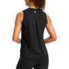 imageG Gradual Workout Tank Top for Women Sleeveless Athletic Yoga Tops High Neck Quick Dry Running Tennis Sports Shirts for WomenBlack