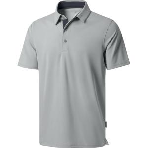 imageG Gradual Golf Shirts Short Sleeve Quick Dry Performance Moisture Wicking Collared Heather Polo Casual Athletic BusinessAgrey