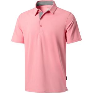 imageG Gradual Golf Shirts Short Sleeve Quick Dry Performance Moisture Wicking Collared Heather Polo Casual Athletic BusinessApink