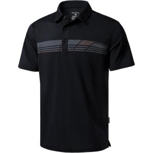 imageG Gradual Golf Shirts Short Sleeve Quick Dry Performance Moisture Wicking Collared Heather Polo Casual Athletic BusinessBblack Parallelogram