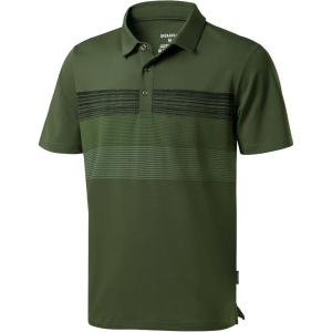 imageG Gradual Golf Shirts Short Sleeve Quick Dry Performance Moisture Wicking Collared Heather Polo Casual Athletic BusinessBdark Green Stripe