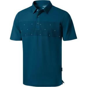 imageG Gradual Golf Shirts Short Sleeve Quick Dry Performance Moisture Wicking Collared Heather Polo Casual Athletic BusinessBreflecting Pond Flag