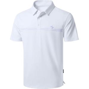 imageG Gradual Golf Shirts Short Sleeve Quick Dry Performance Moisture Wicking Collared Heather Polo Casual Athletic BusinessBwhite Coco Tree