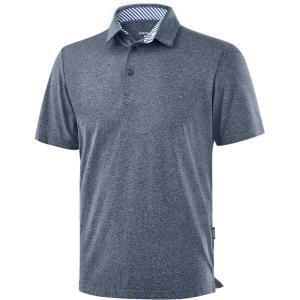 imageG Gradual Golf Shirts Short Sleeve Quick Dry Performance Moisture Wicking Collared Heather Polo Casual Athletic BusinessDark Blue