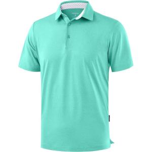 imageG Gradual Golf Shirts Short Sleeve Quick Dry Performance Moisture Wicking Collared Heather Polo Casual Athletic BusinessEmerald Green
