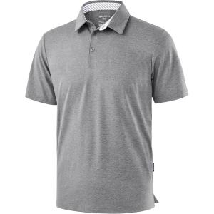 imageG Gradual Golf Shirts Short Sleeve Quick Dry Performance Moisture Wicking Collared Heather Polo Casual Athletic BusinessLight Grey
