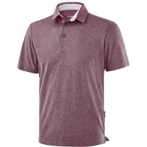 imageG Gradual Golf Shirts Short Sleeve Quick Dry Performance Moisture Wicking Collared Heather Polo Casual Athletic BusinessMerlot Red