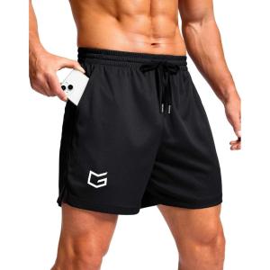 imageG Gradual Mens Athletic Workout Shorts with Pockets 5quot7quot9quot Lightweight Quick Dry Gym Basketball Running Shorts for MenBlack
