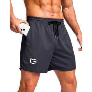 imageG Gradual Mens Athletic Workout Shorts with Pockets 5quot7quot9quot Lightweight Quick Dry Gym Basketball Running Shorts for MenDark Grey