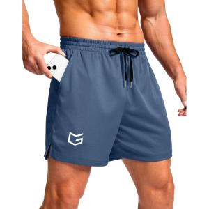 imageG Gradual Mens Athletic Workout Shorts with Pockets 5quot7quot9quot Lightweight Quick Dry Gym Basketball Running Shorts for MenDusty Blue