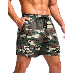 imageG Gradual Mens Athletic Workout Shorts with Pockets 5quot7quot9quot Lightweight Quick Dry Gym Basketball Running Shorts for MenGreen Camo