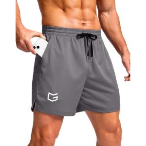 imageG Gradual Mens Athletic Workout Shorts with Pockets 5quot7quot9quot Lightweight Quick Dry Gym Basketball Running Shorts for MenGrey