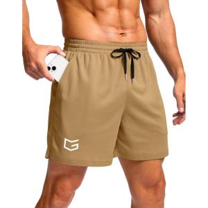 imageG Gradual Mens Athletic Workout Shorts with Pockets 5quot7quot9quot Lightweight Quick Dry Gym Basketball Running Shorts for MenKhaki