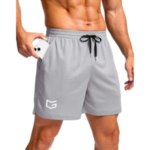 imageG Gradual Mens Athletic Workout Shorts with Pockets 5quot7quot9quot Lightweight Quick Dry Gym Basketball Running Shorts for MenLight Grey