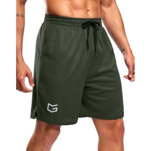 imageG Gradual Mens Athletic Workout Shorts with Pockets 5quot7quot9quot Lightweight Quick Dry Gym Basketball Running Shorts for MenOlive