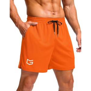 imageG Gradual Mens Athletic Workout Shorts with Pockets 5quot7quot9quot Lightweight Quick Dry Gym Basketball Running Shorts for MenOrange
