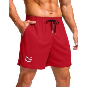 imageG Gradual Mens Athletic Workout Shorts with Pockets 5quot7quot9quot Lightweight Quick Dry Gym Basketball Running Shorts for MenRed