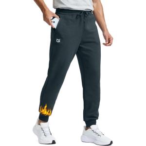imageG Gradual Mens Cotton Fleece Lined JoggersDark Grey Green