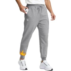 imageG Gradual Mens Cotton Fleece Lined JoggersHeather Silver Grey
