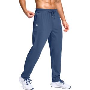imageG Gradual Mens Fleece Lined Pants with Zipper Pocket Winter Warm Athletic Joggers Sweatpants for Men Workout Running GymDark Blue