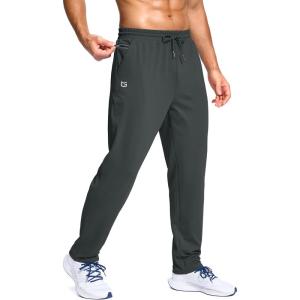 imageG Gradual Mens Fleece Lined Pants with Zipper Pocket Winter Warm Athletic Joggers Sweatpants for Men Workout Running GymDark Grey