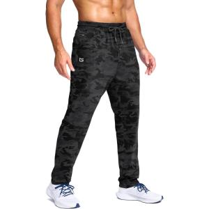 imageG Gradual Mens Fleece Lined Pants with Zipper Pocket Winter Warm Athletic Joggers Sweatpants for Men Workout Running GymGrey Camo