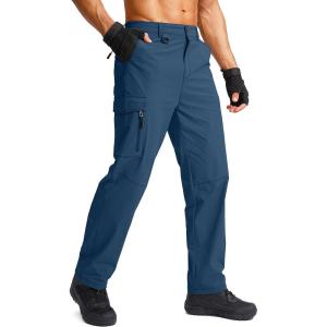 imageG Gradual Mens Hiking Cargo Pants Water Resistant Quick Dry Lightweight Outdoor Tactical Pants for Men with Multi PocketLyons Blue