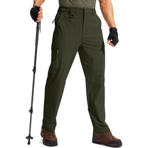 imageG Gradual Mens Hiking Cargo Pants Water Resistant Quick Dry Lightweight Outdoor Tactical Pants for Men with Multi PocketOlive