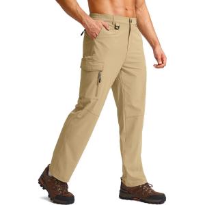 imageG Gradual Mens Hiking Cargo Pants Water Resistant Quick Dry Lightweight Outdoor Tactical Pants for Men with Multi PocketSand