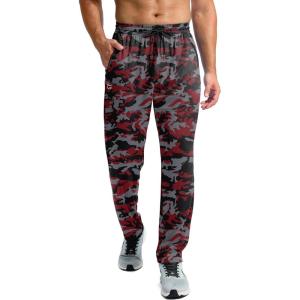 imageG Gradual Mens Sweatpants with Zipper Pockets Lightweight Mesh Athletic Pants for Men Open Bottom Workout Gym RunningRed Grey Camo