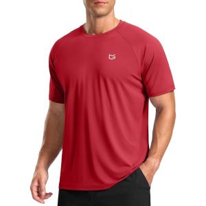 imageG Gradual Mens Workout Athletic TShirts Moisture Wicking Cooling Running Shirts Short Sleeve Performance Tee for Gym TennisRed