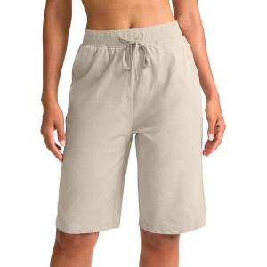 imageG Gradual Womens Bermuda Shorts 11quot Knee Length Long Comfy Drawstring Walking Shorts for Women with Deep PocketsKhaki