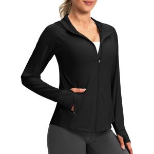 imageG Gradual Womens UPF 50 Sun Protection Hoodie Jacket Lightweight Zip Up Jackets Long Sleeve Shirts for Women Hiking OutdoorBlack