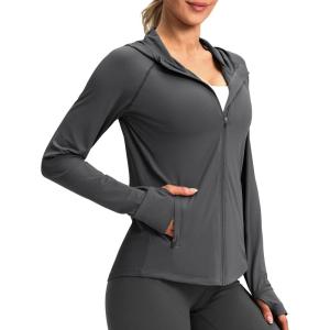 imageG Gradual Womens UPF 50 Sun Protection Hoodie Jacket Lightweight Zip Up Jackets Long Sleeve Shirts for Women Hiking OutdoorDark Grey