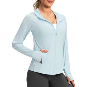imageG Gradual Womens UPF 50 Sun Protection Hoodie Jacket Lightweight Zip Up Jackets Long Sleeve Shirts for Women Hiking OutdoorLight Blue