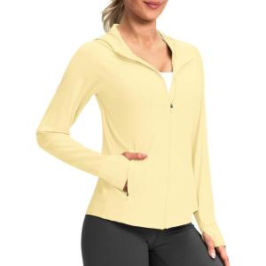 imageG Gradual Womens UPF 50 Sun Protection Hoodie Jacket Lightweight Zip Up Jackets Long Sleeve Shirts for Women Hiking OutdoorLight Yellow