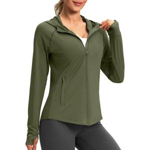imageG Gradual Womens UPF 50 Sun Protection Hoodie Jacket Lightweight Zip Up Jackets Long Sleeve Shirts for Women Hiking OutdoorOlive