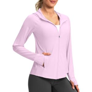 imageG Gradual Womens UPF 50 Sun Protection Hoodie Jacket Lightweight Zip Up Jackets Long Sleeve Shirts for Women Hiking OutdoorPink