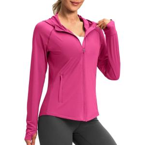 imageG Gradual Womens UPF 50 Sun Protection Hoodie Jacket Lightweight Zip Up Jackets Long Sleeve Shirts for Women Hiking OutdoorRose