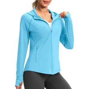 imageG Gradual Womens UPF 50 Sun Protection Hoodie Jacket Lightweight Zip Up Jackets Long Sleeve Shirts for Women Hiking OutdoorSky Blue