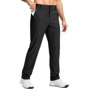 imageMens Golf Pants 30quot32quot34quot Stretch Dress Pants Quick Dry Casual Slacks Work Business Trousers for Men with PocketsBlack