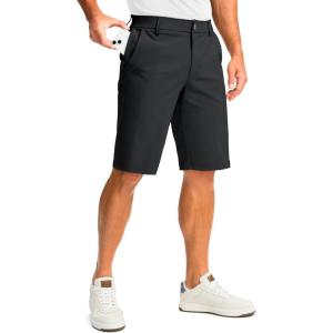 imageMens Golf Shorts with 5 Pockets 11quot Inseam Stretch Quick Dry Casual Work Dress Shorts for MenBlack
