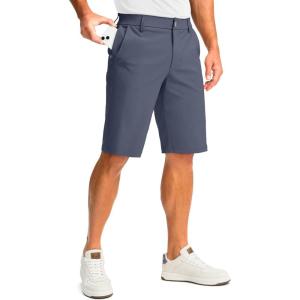 imageMens Golf Shorts with 5 Pockets 11quot Inseam Stretch Quick Dry Casual Work Dress Shorts for MenDusty Blue