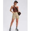 imageG Gradual 5quot Womens Golf Shorts Stretchy Lightweight Outdoor Hiking Shorts with Pockets Shorts for Women Casual SummerGrey Khaki