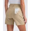 imageG Gradual 5quot Womens Golf Shorts Stretchy Lightweight Outdoor Hiking Shorts with Pockets Shorts for Women Casual SummerGrey Khaki