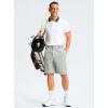 imageG Gradual Mens Casual Shorts 9quot Lightweight Golf Shorts for Men Stretch with 3 Pockets Quick Dry Breathable Work ShortsBright Gray