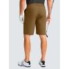 imageG Gradual Mens Casual Shorts 9quot Lightweight Golf Shorts for Men Stretch with 3 Pockets Quick Dry Breathable Work ShortsDark Brown